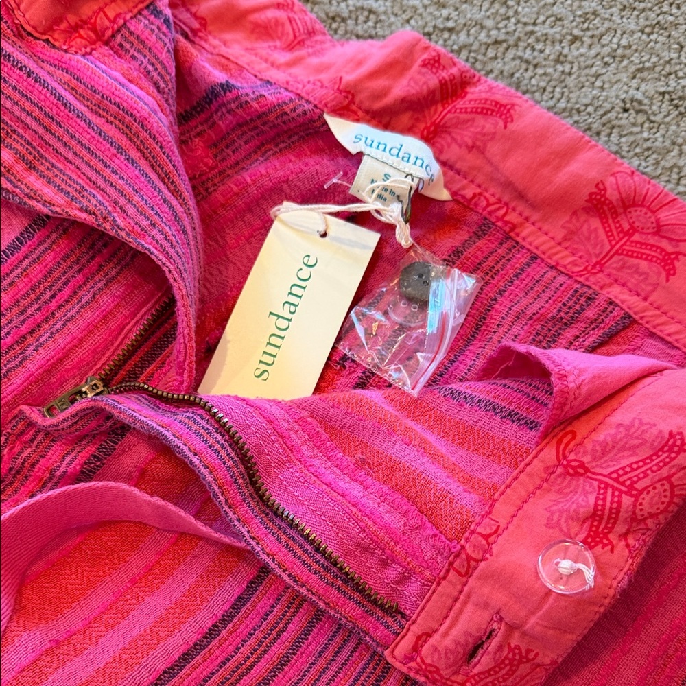 Sundance Vibrant Pink and Black Patterned Garment - Picture 2 of 2
